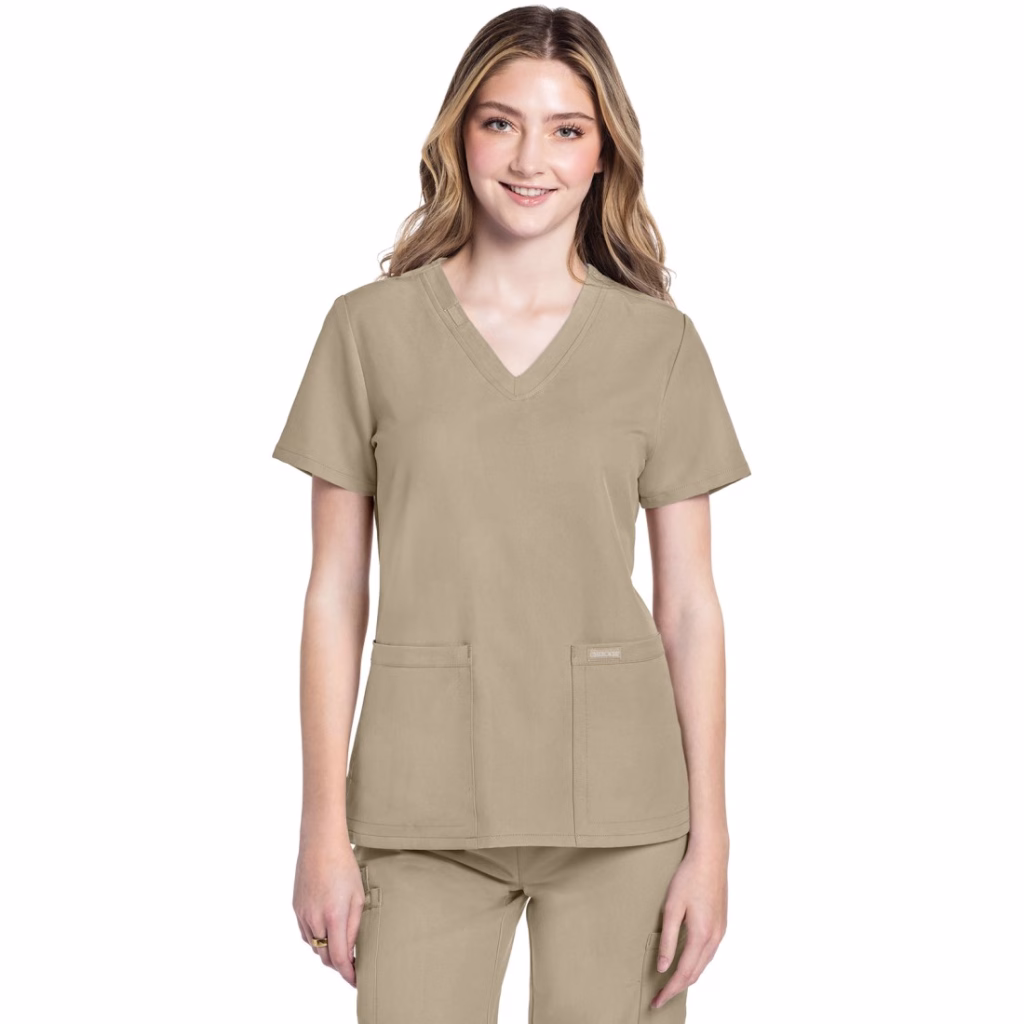 2-Way Stretch Ultra Tuck-In Curved V-Neck Classic Fit Scrub Top